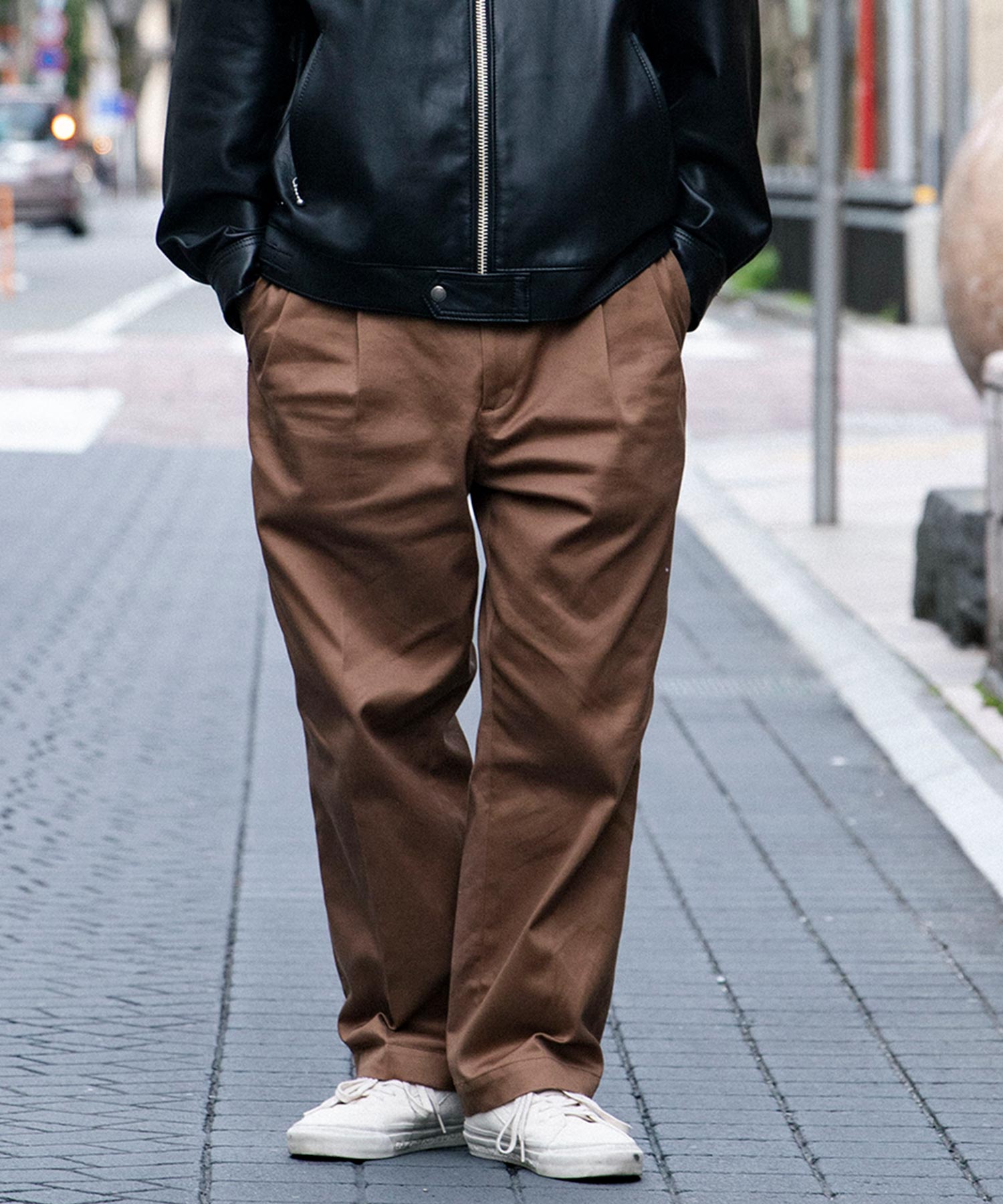 ワコマリアWACKOMARIAスラックス 22AW ブラウンTYPE2 WACKO MARIA