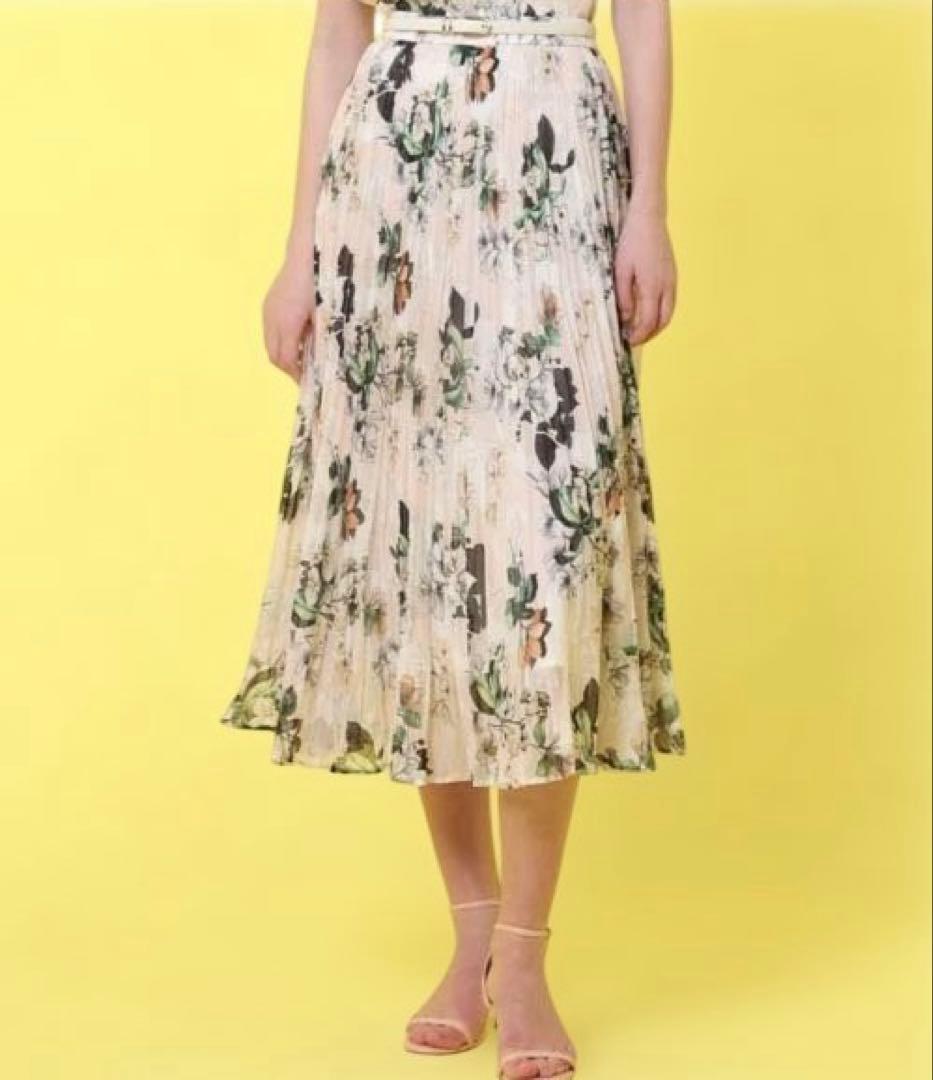 【試着のみ】ANAYIアナイbouquet プリント プリーツスカート 38 bouquet プリント プリーツスカート|ANAYI OFFICIAL ONLINE STORE